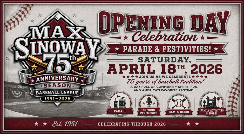 Max Sinoway Opening Day This Saturday!!